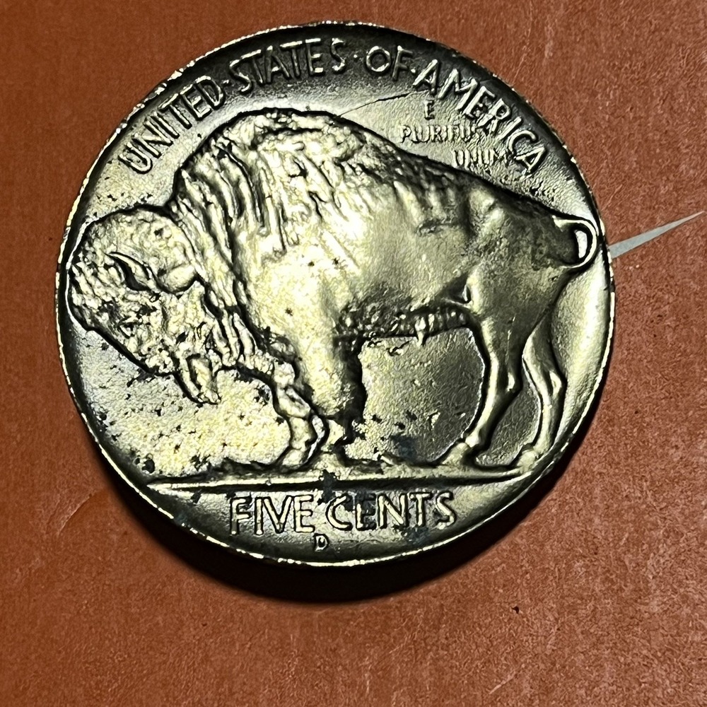 VTG 1979 Indiana Metal Craft Buffalo Nickel Belt Buckle 335 Limited Silver